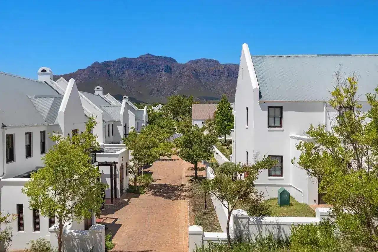 Lodge 40 facade and entrance on De Zalze Golf Estate
