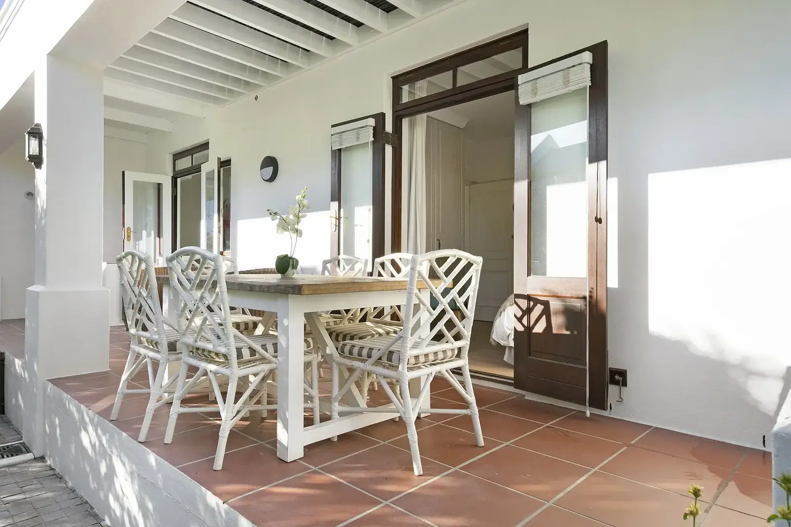 Comfort garden and terrace at De Zalze Winelands Golf Estate